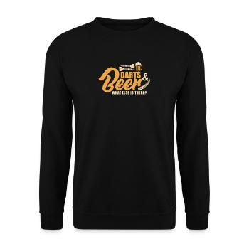 Fléchettes et bière What Else Is There? Fléchettes et bière - Sweat-shirt Unisexe - noir - Devant - Alina (178cm) & Michal (187cm)