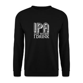 IPA Bier Shirt - Lustiges India Pale Ale Shirt - Unisex Pullover - Schwarz - Vorne - Alina (178cm) & Michal (187cm)