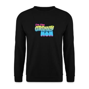 Groovy Maman - Maman T-shirt - Sweat-shirt Unisexe - noir - Devant - Alina (178cm) & Michal (187cm)