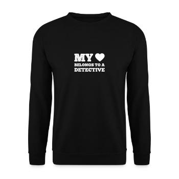 Mon cadeau de coeur pour des amants de détective - Sweat-shirt Unisexe - noir - Devant - Alina (178cm) & Michal (187cm)