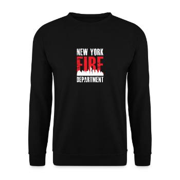 FDNY NYFD gift for Firefighter - Unisex Sweatshirt - black - Front - Alina (178cm) & Michal (187cm)
