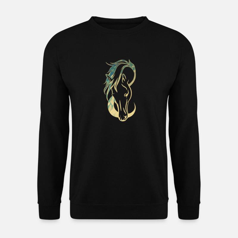 Pferd Geometric - Unisex Pullover - Schwarz