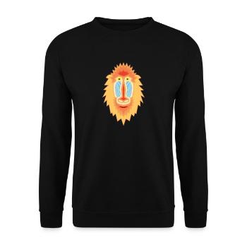 Mandrill Geometric - Unisex Pullover - Schwarz - Vorne - Alina (178cm) & Michal (187cm)