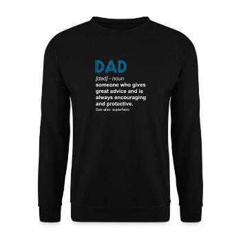 Journée de cadeau T-shirt de papa papa papa drôle Père - Sweat-shirt Unisexe - noir - Devant - Alina (178cm) & Michal (187cm)