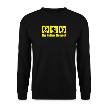 Funny - Banana - Element - Gelb - Lustig - Cool - Unisex Sweatshirt - black - Front - Alina (178cm) & Michal (187cm)