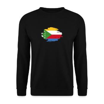 drapeau indigène, Comores origine amour .png - Sweat-shirt Unisexe - noir - Devant - Alina (178cm) & Michal (187cm)
