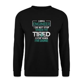Ingenieur oder Ingenieurin - Unisex Pullover - Schwarz - Vorne - Alina (178cm) & Michal (187cm)