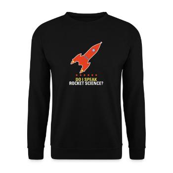 que je parle de la science fusée science de fusée - Sweat-shirt Unisexe - noir - Devant - Alina (178cm) & Michal (187cm)