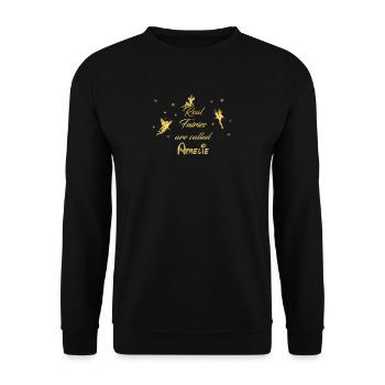 fairy fairies fairy first name Amelie - Unisex Sweatshirt - black - Front - Alina (178cm) & Michal (187cm)