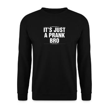 Es ist nur ein Streich Bro - Unisex Pullover - Schwarz - Vorne - Alina (178cm) & Michal (187cm)