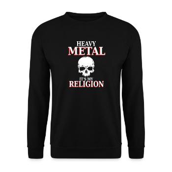 Heavy Metal - C'est ma religion - nation headbang - Sweat-shirt Unisexe - noir - Devant - Alina (178cm) & Michal (187cm)
