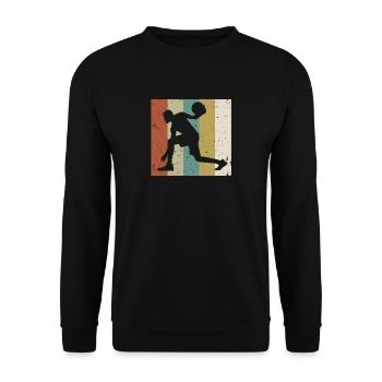Joueur de basket-ball Basket-ball cadeau Tripple - Sweat-shirt Unisexe - noir - Devant - Alina (178cm) & Michal (187cm)