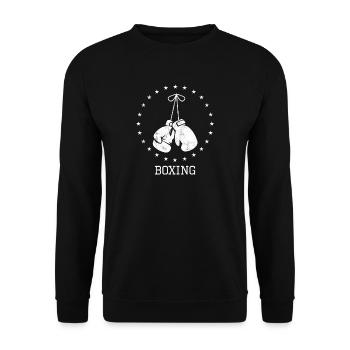 Boxing - Boxing Gloves - Boxer - Boxing - Ring - Unisex Sweatshirt - black - Front - Alina (178cm) & Michal (187cm)