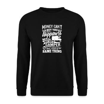 Camping Womo Gift Camper Funny Saying - Unisex Sweatshirt - black - Front - Alina (178cm) & Michal (187cm)