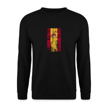 Spain Flag Spanish Flag Gift Spain - Unisex Sweatshirt - black - Front - Alina (178cm) & Michal (187cm)