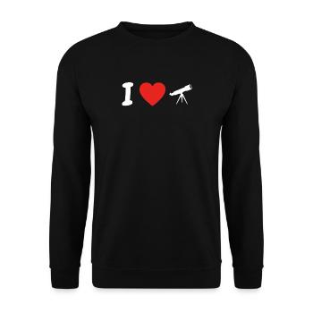 I love astronomy astronomy png - Unisex Sweatshirt - black - Front - Alina (178cm) & Michal (187cm)