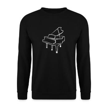 Piano pianist Piano gift piano music - Unisex Sweatshirt - black - Front - Alina (178cm) & Michal (187cm)