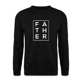 F A T H E R - VATER - DADDY - Unisex Pullover - Schwarz - Vorne - Alina (178cm) & Michal (187cm)