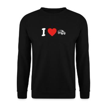Ich liebe love krankenwagen ambulanz png - Unisex Pullover - Schwarz - Vorne - Alina (178cm) & Michal (187cm)
