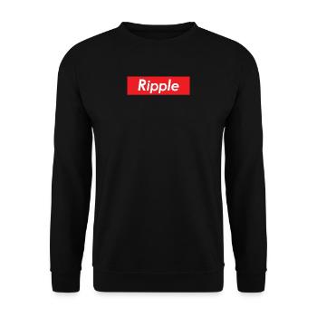 Rectangle rouge Rectangle Cryptocurrency XRP Blockchain - Sweat-shirt Unisexe - noir - Devant - Alina (178cm) & Michal (187cm)