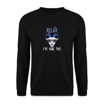 Pun Relax I've Goat This - Unisex Sweatshirt - black - Front - Alina (178cm) & Michal (187cm)