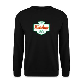 JE METS KETCHUP SUR MON KETCHUP - Sweat-shirt Unisexe - noir - Devant - Alina (178cm) & Michal (187cm)