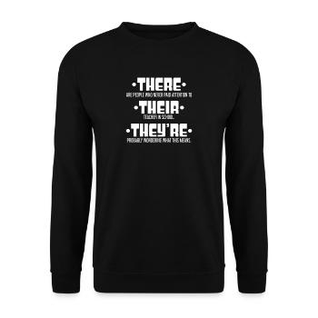 IL - LEUR - ILS SONT - Enseignant - Enseignant - Sweat-shirt Unisexe - noir - Devant - Alina (178cm) & Michal (187cm)