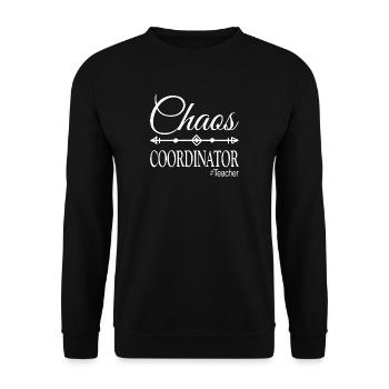 Chaos Coordinator #Teacher - Unisex Sweatshirt - black - Front - Alina (178cm) & Michal (187cm)