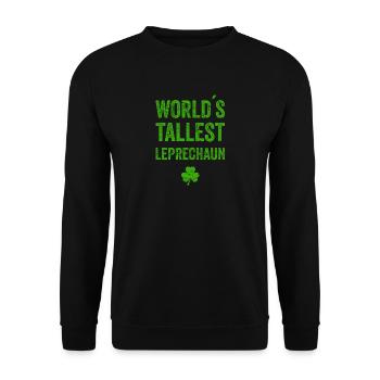 Leprechaun St. Patricks Day T Shirt Kobold - Unisex Pullover - Schwarz - Vorne - Alina (178cm) & Michal (187cm)