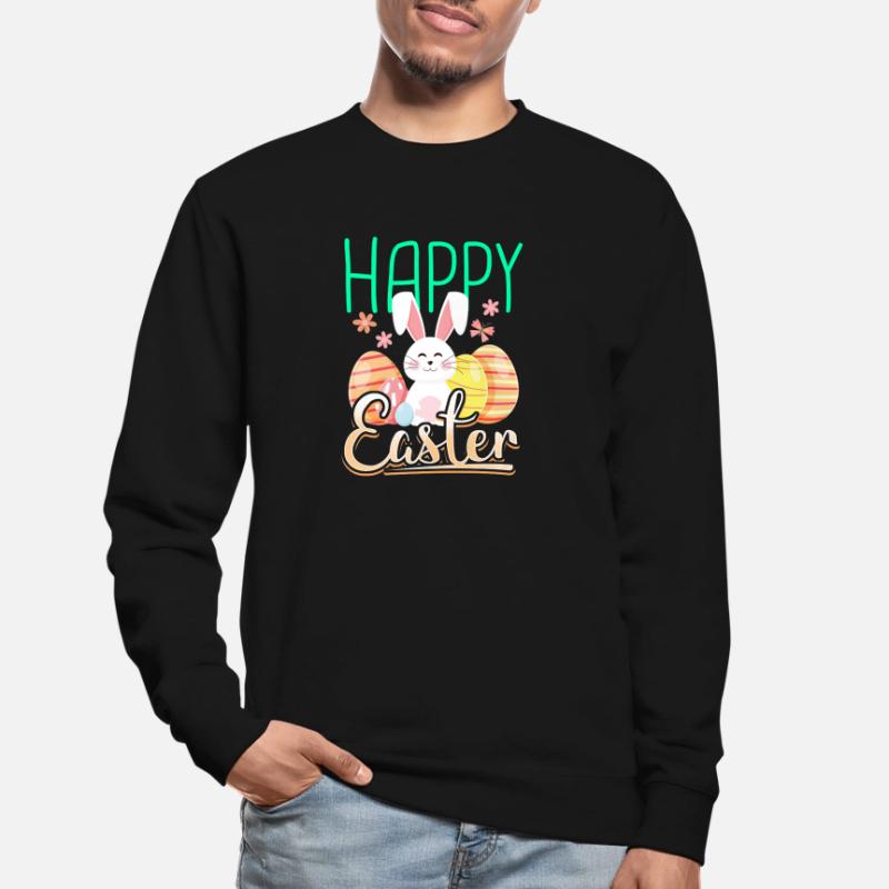 Happy easter gift easter bunny easter eggs cartoon Unisex Sweatshirt
