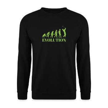 Evolution - Golf - Funny - Fun - Gift - Unisex Sweatshirt - black - Front - Alina (178cm) & Michal (187cm)