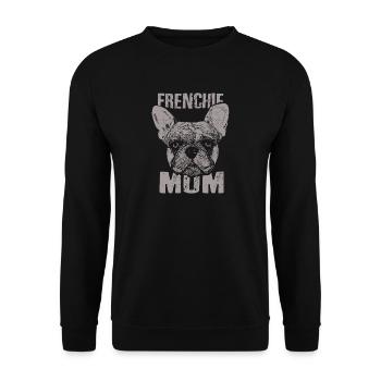 Frenchie Mom Dog Lover Gft - Unisex Sweatshirt - black - Front - Alina (178cm) & Michal (187cm)
