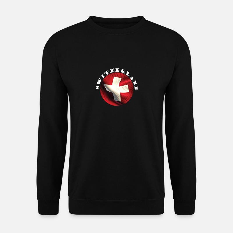 Schweiz Switzerland Flagge - Unisex Pullover - Schwarz