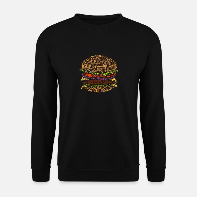 Burger Food Art - Unisex Pullover - Schwarz
