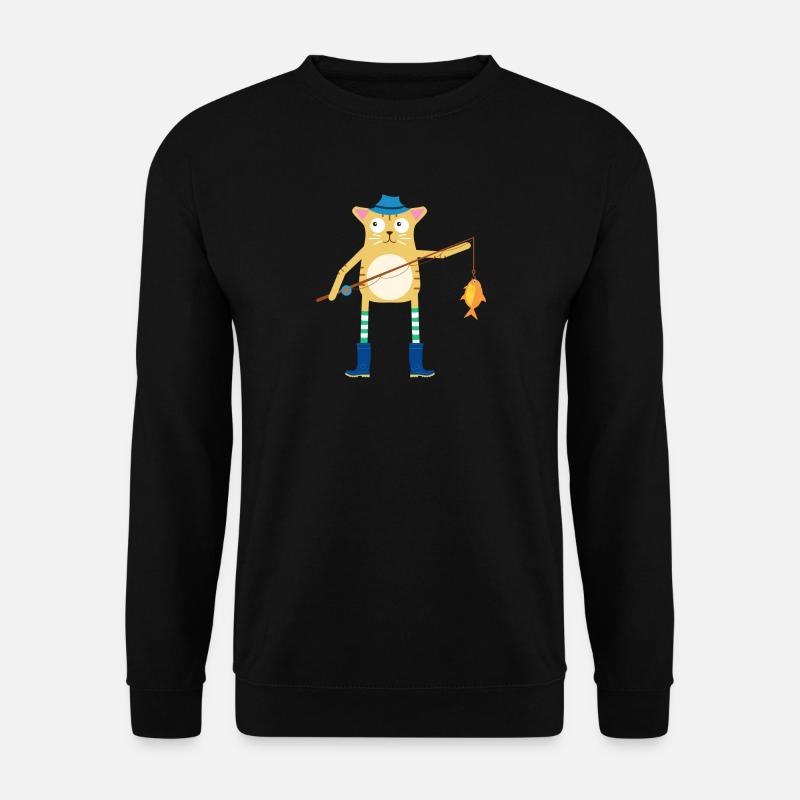 Katzenfischen - Unisex Pullover - Schwarz