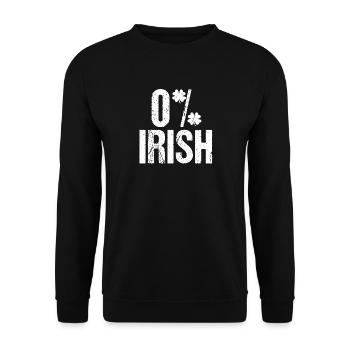 0% chemise irlandaise - cadeau de la Saint-Patrick - Sweat-shirt Unisexe - noir - Devant - Alina (178cm) & Michal (187cm)