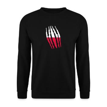 Claw Klaue Risse Herkunft POLEN polska poland png - Unisex Pullover - Schwarz - Vorne - Alina (178cm) & Michal (187cm)
