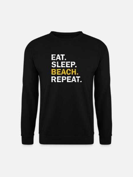 Eat Sleep Beach Repeat - Unisex Sweatshirt - black