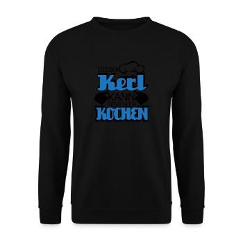 Kochen Koch Essen Bier Backen Grillen Geschenk - Unisex Pullover - Schwarz - Vorne - Alina (178cm) & Michal (187cm)