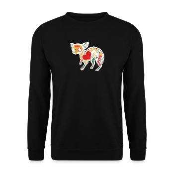 Colorful Sugar Skull Chihuahua Cinco De Mayo Funny - Unisex Sweatshirt - black - Front - Alina (178cm) & Michal (187cm)