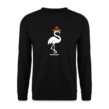 Sombrero Moustache Flamant Rose Funny Cinco De Mayo - Sweat-shirt Unisexe - noir - Devant - Alina (178cm) & Michal (187cm)