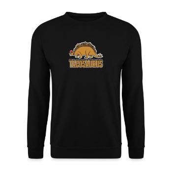 Tacosaurus Funny Taco Stegosaurus Cinco De Mayo - Unisex Sweatshirt - black - Front - Alina (178cm) & Michal (187cm)