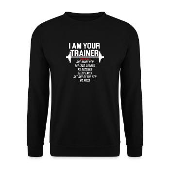 Personal Trainer - Unisex Sweatshirt - black - Front - Alina (178cm) & Michal (187cm)