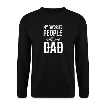 Father - Father's Day - Men's Day - Gift - Unisex Sweatshirt - black - Front - Alina (178cm) & Michal (187cm)