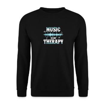 la musique est ma thérapie - Sweat-shirt Unisexe - noir - Devant - Alina (178cm) & Michal (187cm)