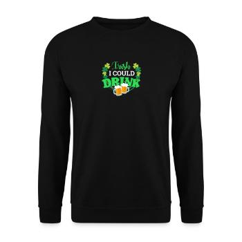 Irlandais que je pourrais boire - Chemise - Cadeau - Sweat-shirt Unisexe - noir - Devant - Alina (178cm) & Michal (187cm)