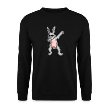 Dabbing Easter Bunny - Easter Bunny Dab! - Unisex Sweatshirt - black - Front - Alina (178cm) & Michal (187cm)