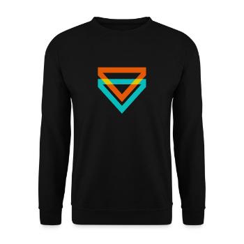 Triangular triangles are a kind of illusion - Unisex Sweatshirt - black - Front - Alina (178cm) & Michal (187cm)