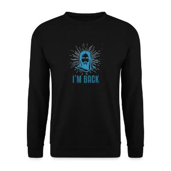 J'aime Jésus Je suis de retour de Pâques cadeau - Sweat-shirt Unisexe - noir - Devant - Alina (178cm) & Michal (187cm)