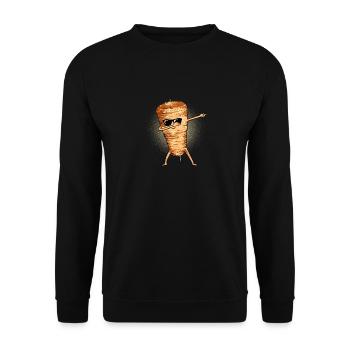 Dabbender doner kebab Doner Dab - Unisex Sweatshirt - black - Front - Alina (178cm) & Michal (187cm)
